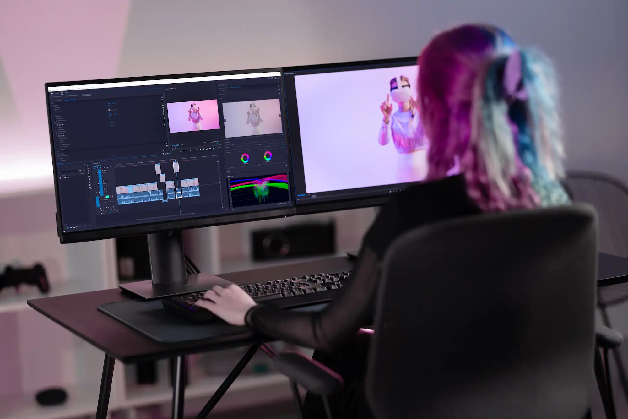 YouTube Channels editing workflow visual.
